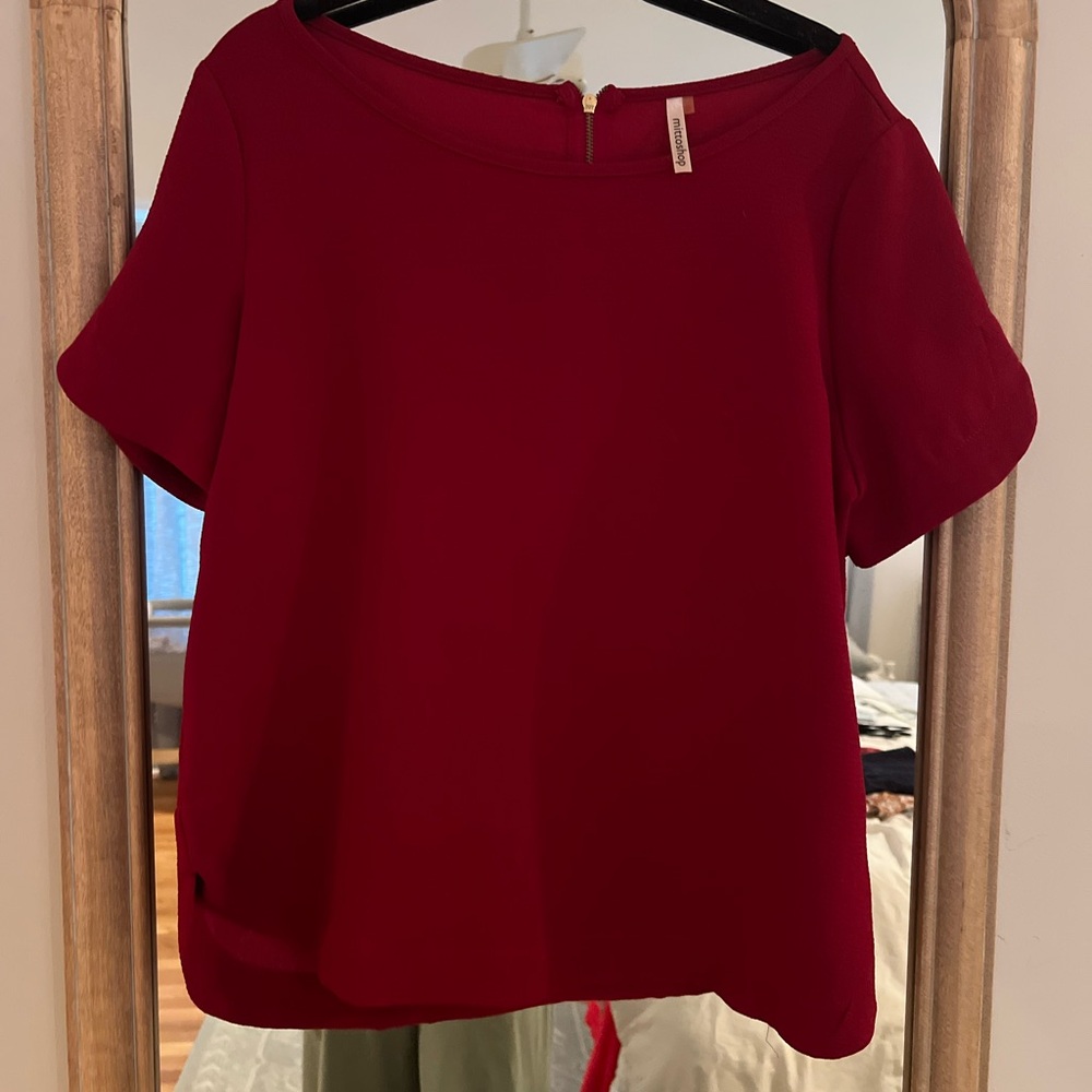 Mittoshop Classic Red Short Sleeve Top